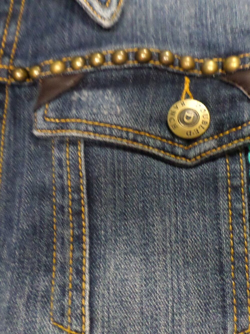 Double D Ranch Shadowflax Trucker Denim Jean Jacket Embroidered - Vintage Style - Picture 7 of 11